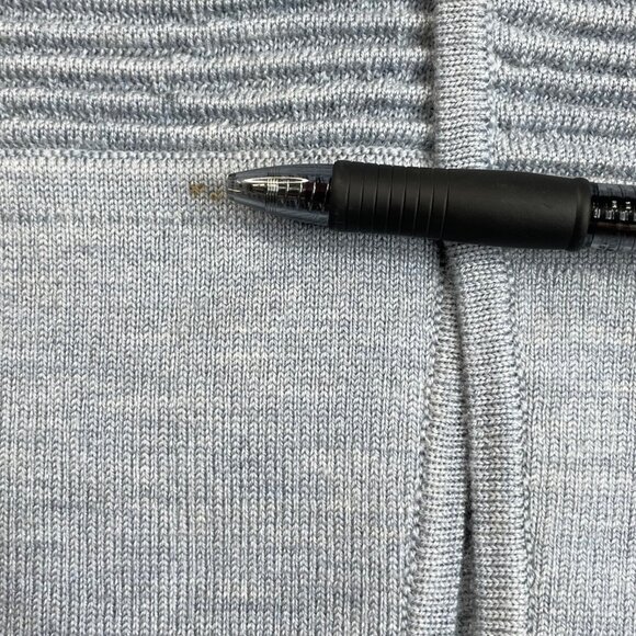 Lululemon Sit In Lotus Merino Wool Cardigan Sweater Heather Starlight Blue - Picture 8 of 14